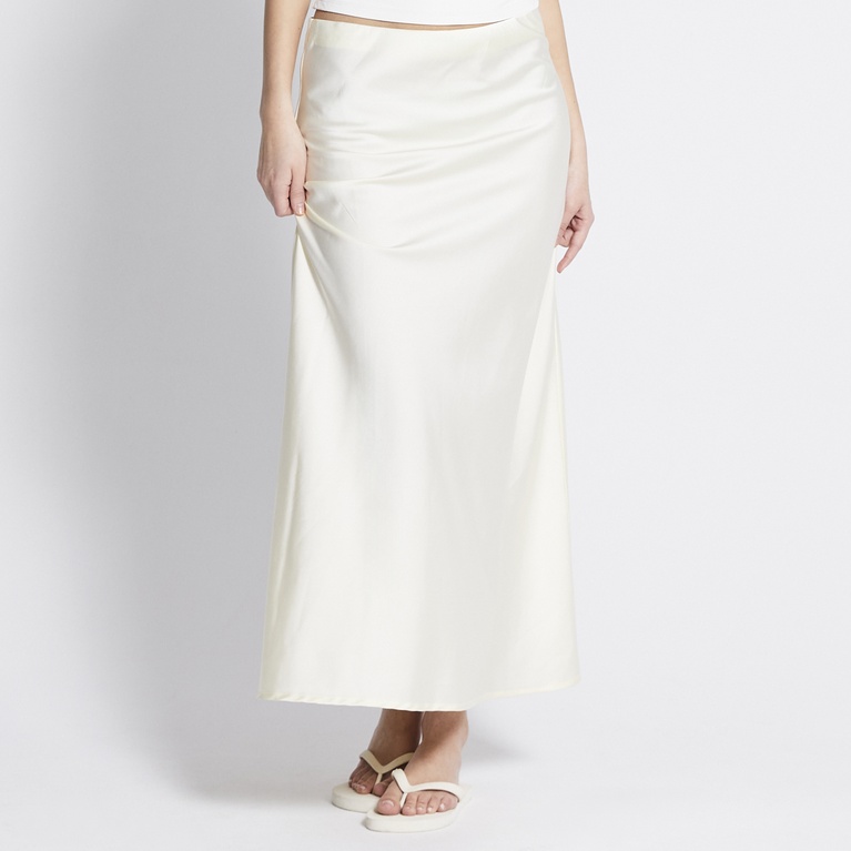 Satin skirt "Corinne" Light Yellow